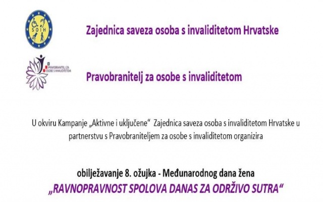 Obilježavanje 8. ožujka - Međunarodnog dana žena „RAVNOPRAVNOST SPOLOVA DANAS ZA ODRŽIVO SUTRA“