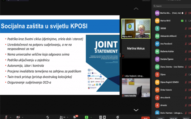 SOIH FORUM VIRTUALNOG UČENJA O KPOSI – Zajednička izjava IDA i ILO „Prema inkluzivnim sustavima socijalne zaštite koji podržavaju puno i učinkovito sudjelovanje osoba s invaliditetom“
