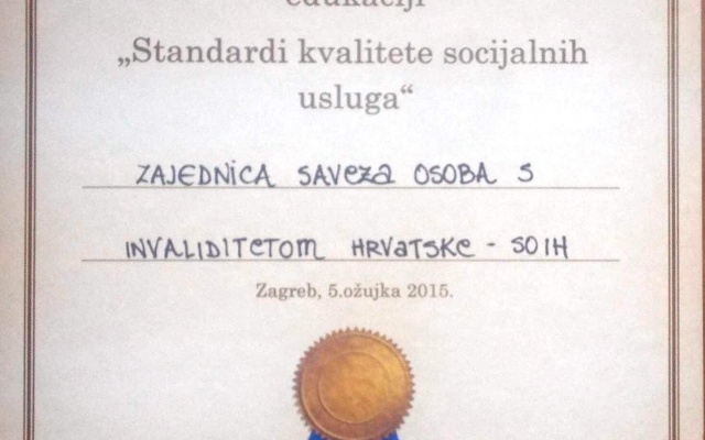 SOIH na edukaciji o Standardima kvalitete socijalnih usluga