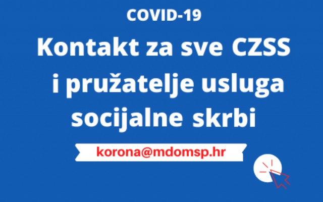 Kontakt za sve CZSS i pružatelje usluga socijalne skrbi